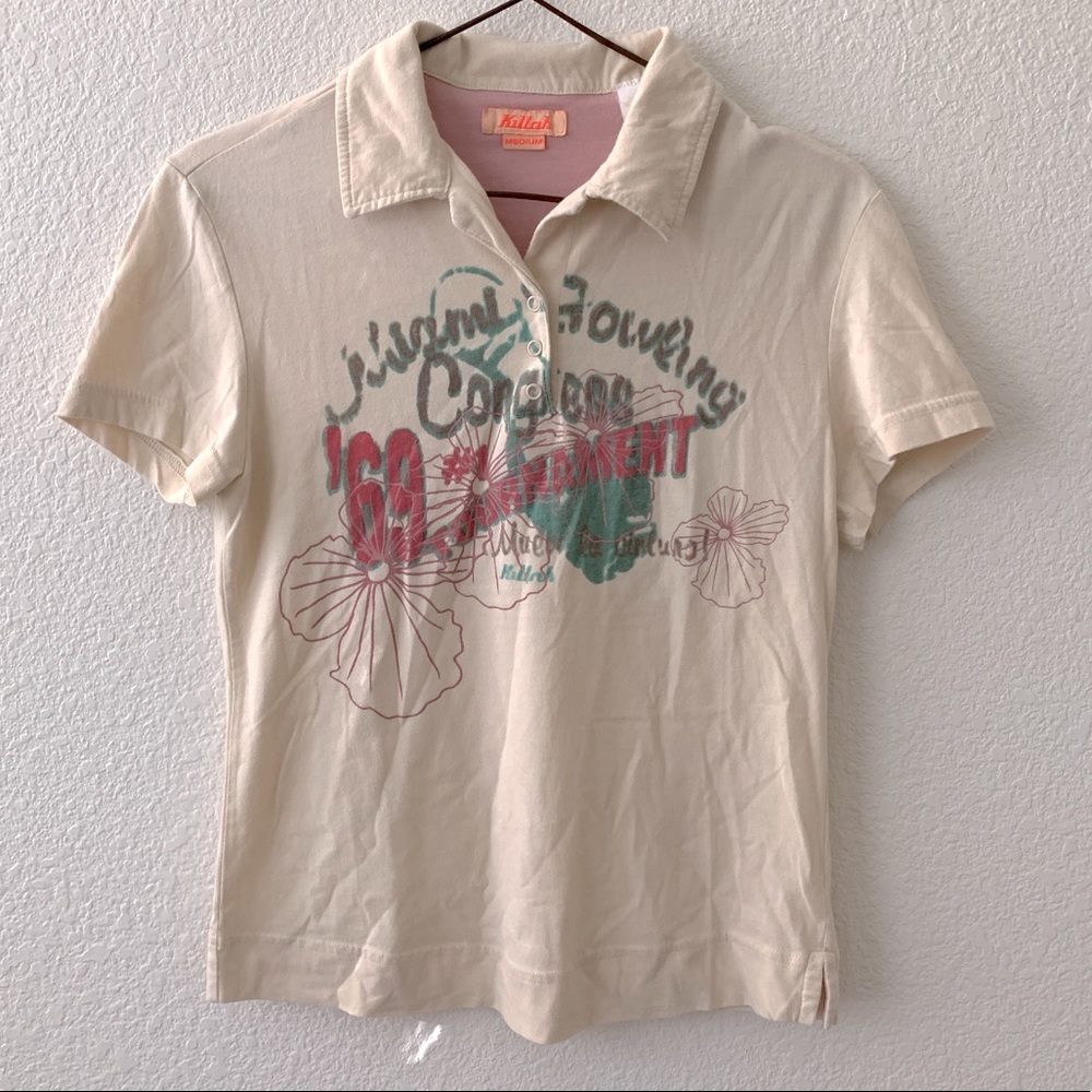 Vintage beach collar top